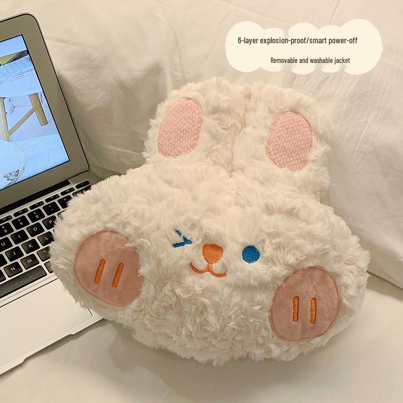 Rechargeable Plush Hot Water Bottle - Explosion-Proof Hand Warmer, 2024 Style Electric Bed Warmer.