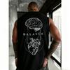 Fashion Men's Lightweight Breathable Casual Sports Vest Sleeveless Round Neck 3D Printed Patterns Fashion Top