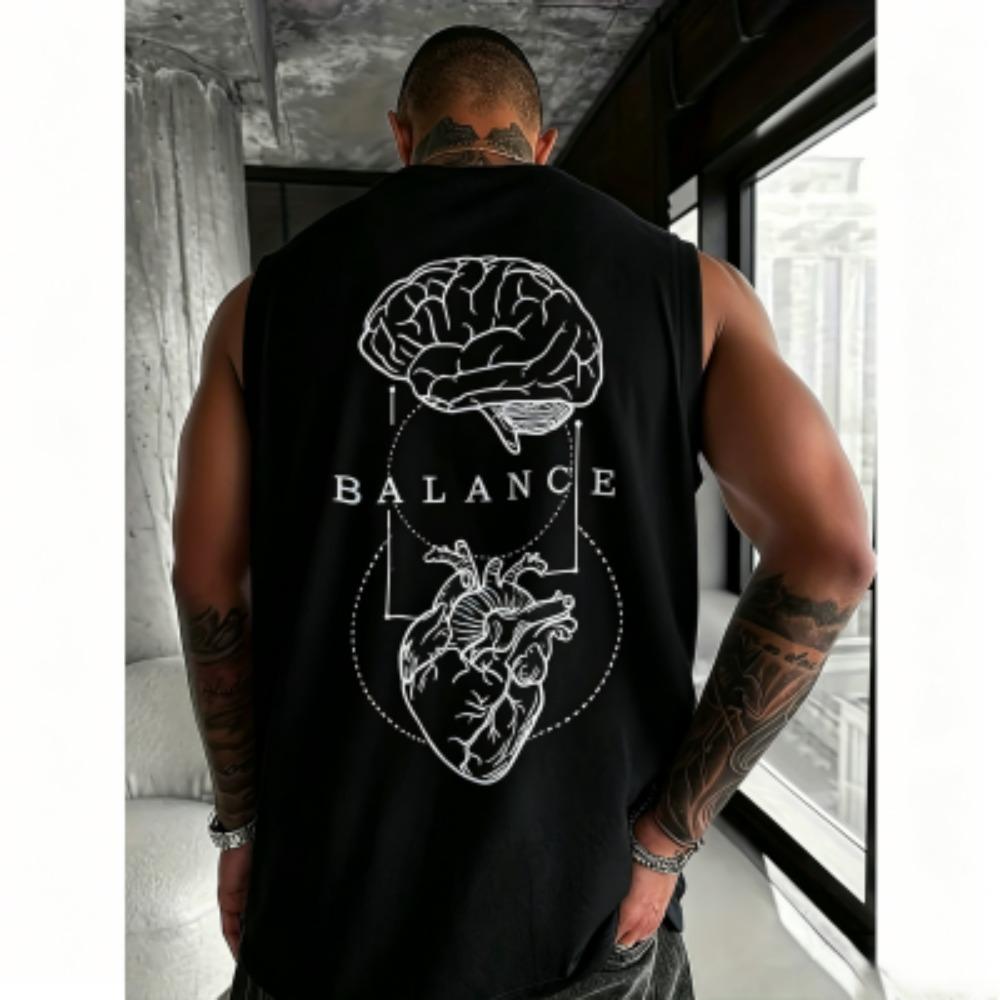 

Fashion Men s Lightweight Breathable Casual Sports Vest Sleeveless Round Neck 3D Printed Patterns Fashion Top S