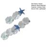 1 Paio Fermacapelli Guscio Imitazione Stella Marina Decorazione Mollette Stile Oceanico Estate Frangia Laterale