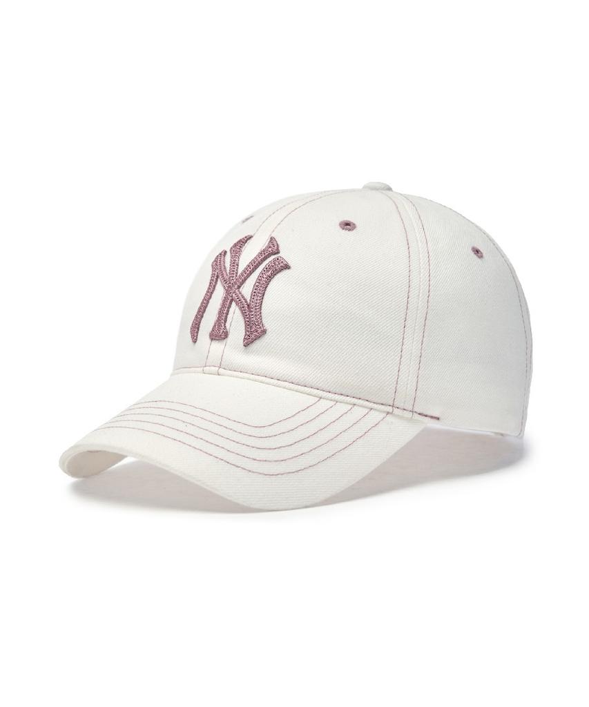 Emelbi Basic Denim Unstructured Ball Cap Ny (Cream)
