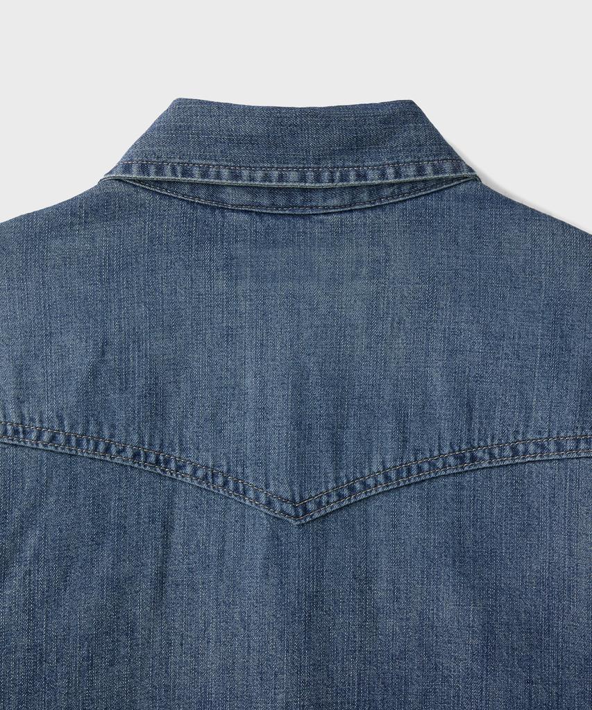 Beulaendideu Western Denim Shirt [Mid Blue]
