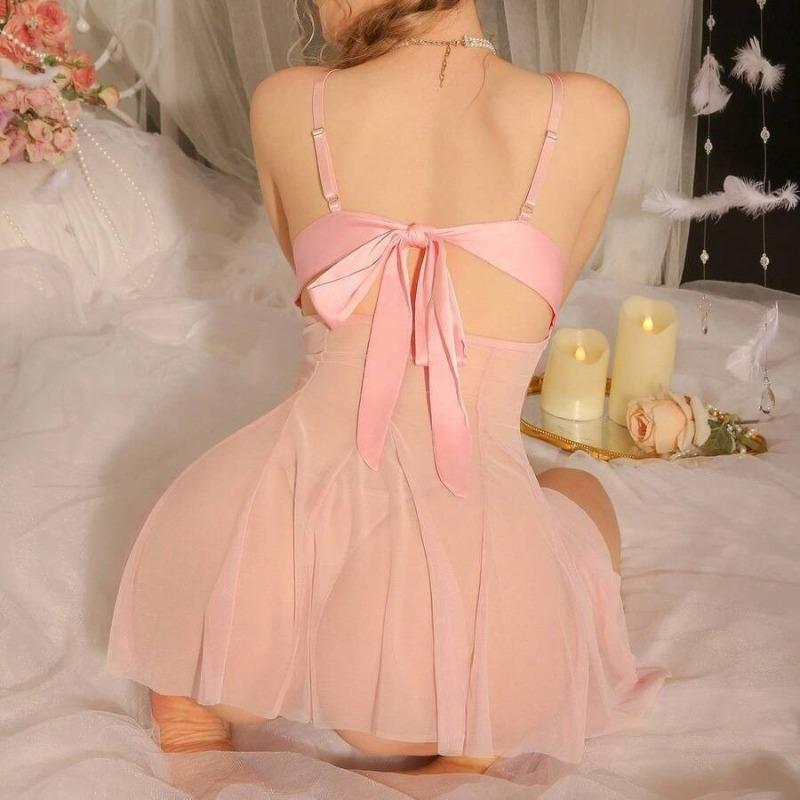 Sexy mesh women's pure desire pajamas skirt perspective temptation suspender sex underwear