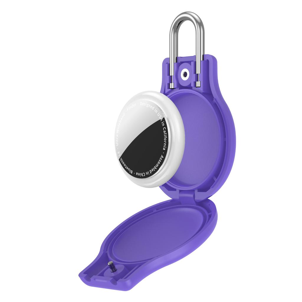 CP69 For Apple AirTag Anti-lost Tracker Waterproof Case Shockproof Metal Cover with Safety Lock