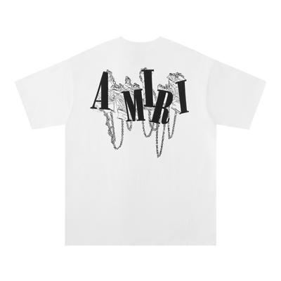 738 Amiri 2025 Estate Nuovo Uomo e Donna Alta Qualità Cotone Taglie Forti T-shirt Coppia T-shirt