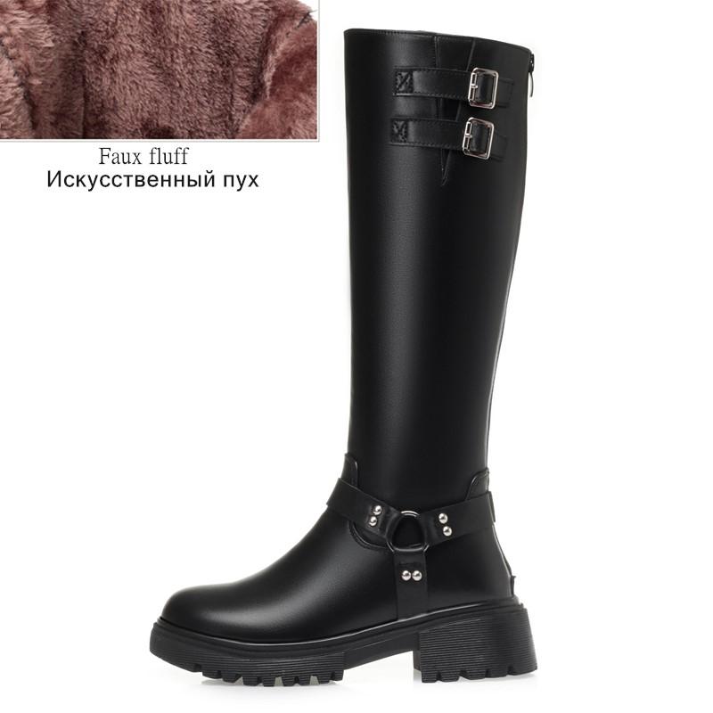 

Fashion AIYUQI Women s Winter Boots 2025 New Natural Wool Warm Women s Long Boots Large Size Fashion Rider Boots Women 42