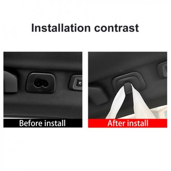 Black Inner Car Roof Hooks Cover Trim For Volvo V90 S90 XC40 XC60 XC90 2016-