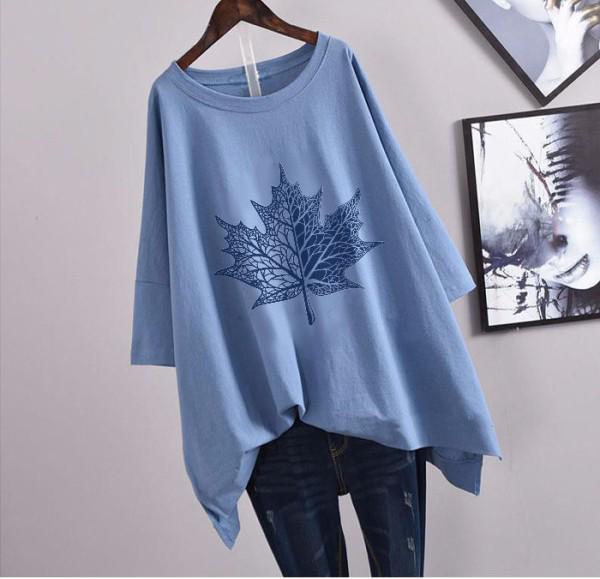 Women's Casual Loose Mid-Length Short-Sleeve T-Shirt