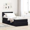 Lit ottoman - Maison Exclusive - 80x200cm - Velours noir - Matelas inclus - LED intégrée