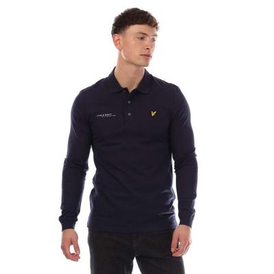 Men's Co-Ordinate Print Long-Sleeved Polo Shirt