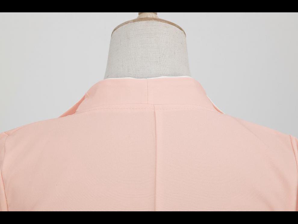 Vestido de festa retrô com decote em V e manga curta, estilo anos 50, cor sólida, 2022