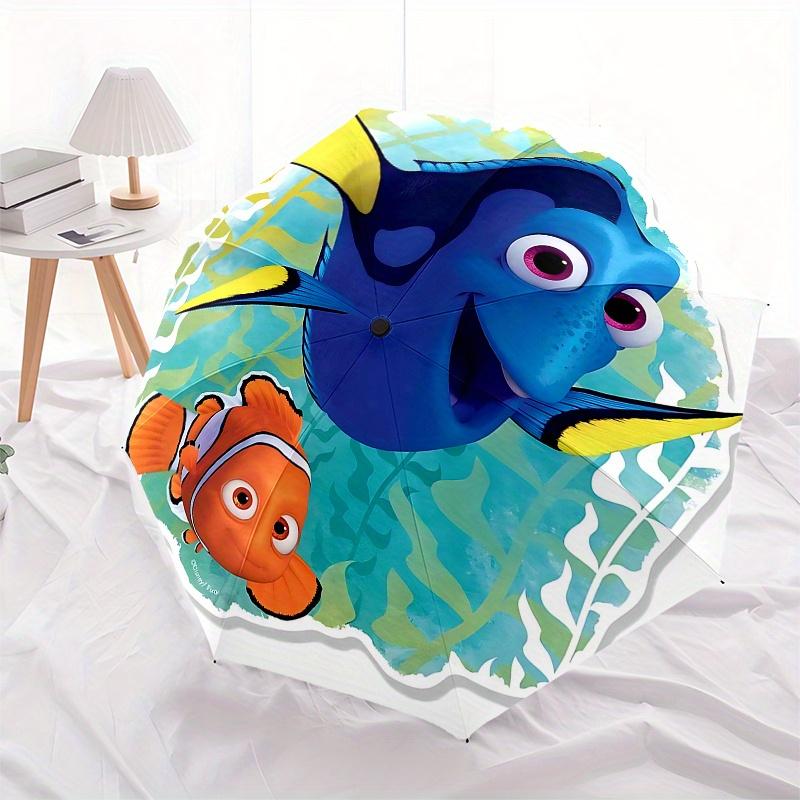 Disney Dory, Nemo Automatic Open/Close Umbrella - Cute Umbrella with Cute Design, Portable 3-Fold Compact Umbrella for Men & Women, Valentin