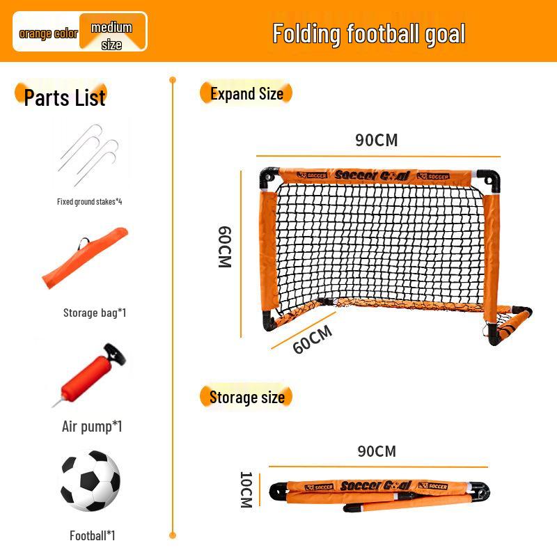Foldable Kids' Football Goal for Training & Competition - Portable Indoor/Outdoor Parent-Child Frame