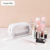 Double Layer Wet & Dry Separation Toiletry Bag - Portable Frosted Handheld Makeup & Swim Bag