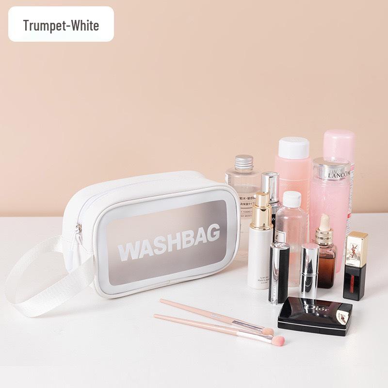 Double Layer Wet & Dry Separation Toiletry Bag - Portable Frosted Handheld Makeup & Swim Bag