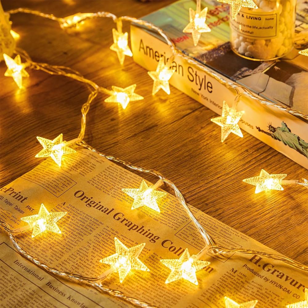 LED illumination light decoration 3M 20 pieces fairy cute star-shaped Christmas ornament indooroutdoor compatible wedding birthday