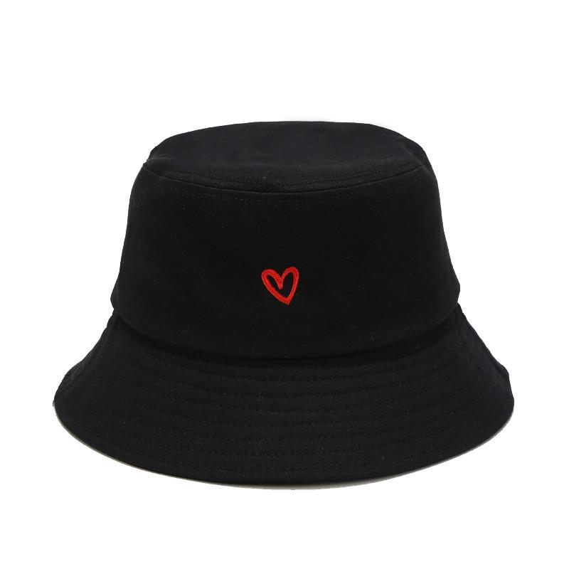 Summer Sun Protection Cotton Embroidered Bucket Hat For Women Casual Outdoor Fashion
