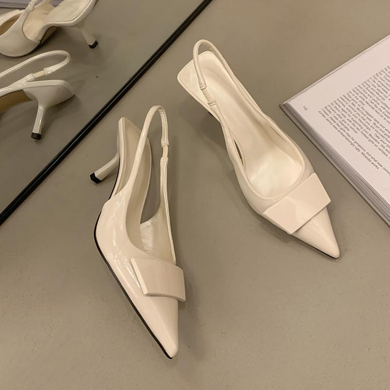 Fashion 2025 Summer High Heel Women Sandals Fashion Pointed Toe Singbacks Shoes Design Style Banquet Party Sandalias Shoes
