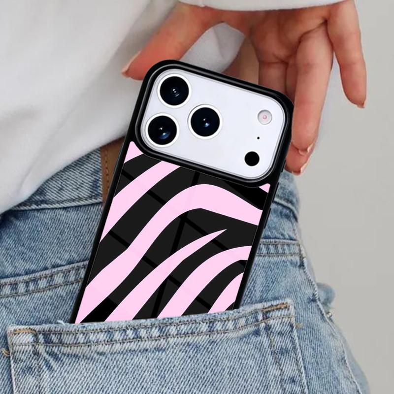 PINK ZEBRA SKIN Phone Case for iPhone 17ProMax 12 13 14 15 16e 17 Pro Max Plus Air Cover