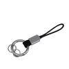 Simulated Leather Keychain With Finger Ring And Adjustable Wrist Strap Trendy Key Holder For Car Keys Organization
