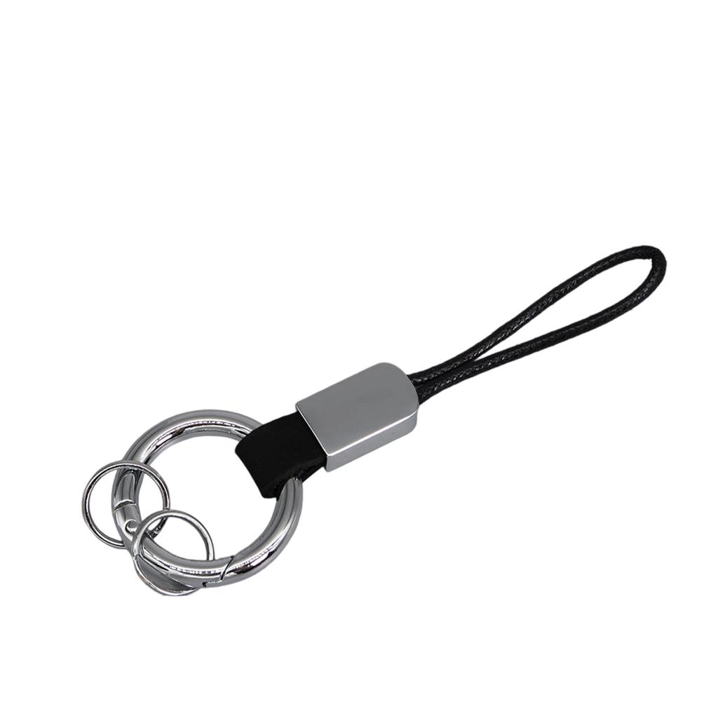 Simulated Leather Keychain With Finger Ring And Adjustable Wrist Strap Trendy Key Holder For Car Keys Organization