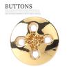 5pcs Thickened Metal Buttons Gold Retro Women'S Coat Trench Coat Jacket Exquisite Decorative Buttons Suit Sweater Cardigan Button