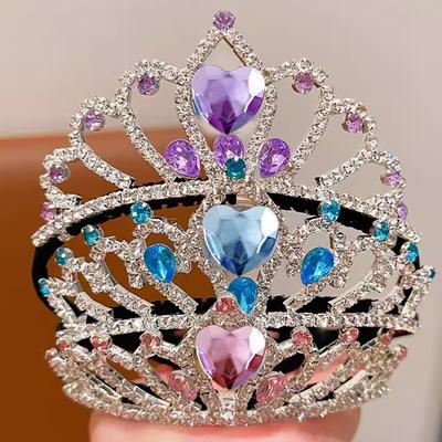 Mädchen Hochzeit Königin König Haarband Rosa Tiaras Kronen Kopf Schmuck Zubehör Kinder Haar Ornament Geburtstag Krone Haarband