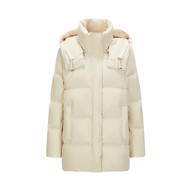 Jiuzi Annakou Women's 2024 Winter Lightweight White Goose Down Short Puffer Jacket