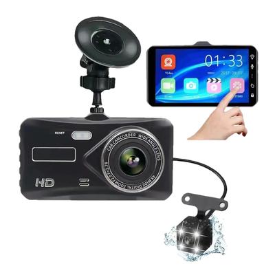 High Definition 4 Inch 2.5D Touch Screen Dual Record Car DVR 24 Hour Parking Monitor 1080P Dash Cam GPS/Navigation Equipment Acc