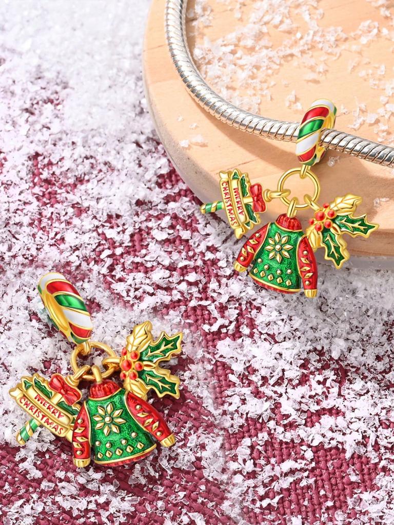 Charms Plata Copper Colors Christmas Gift Snowman Beads Charm Pendant For Original Bracelet For Women Diy Jewelry Love Gift