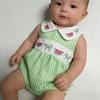 2026 Summer Baby Watermelon Embroidered Striped Sleeveless Bodysuit
