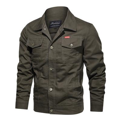 Giacca da Lavoro Lavata da Uomo Casual Taglia Larga Giacca con Bavero Camicia da Uomo Camicia da Uomo