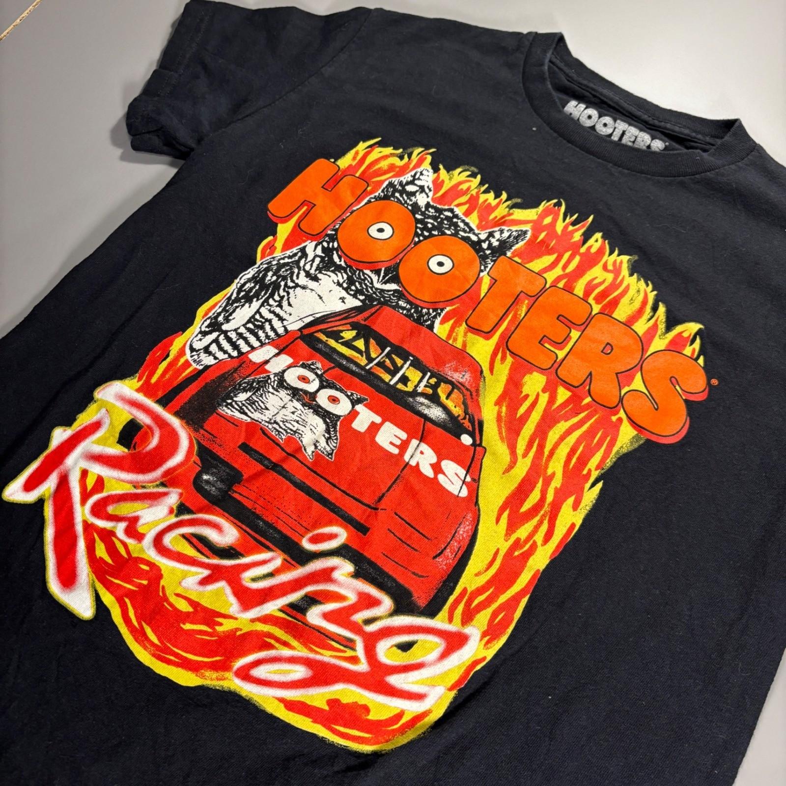 Hooters Racing Owl Car Graphic T-Shirt Ripple Junction Spencer s Black S Unisex T-Shirt XXL