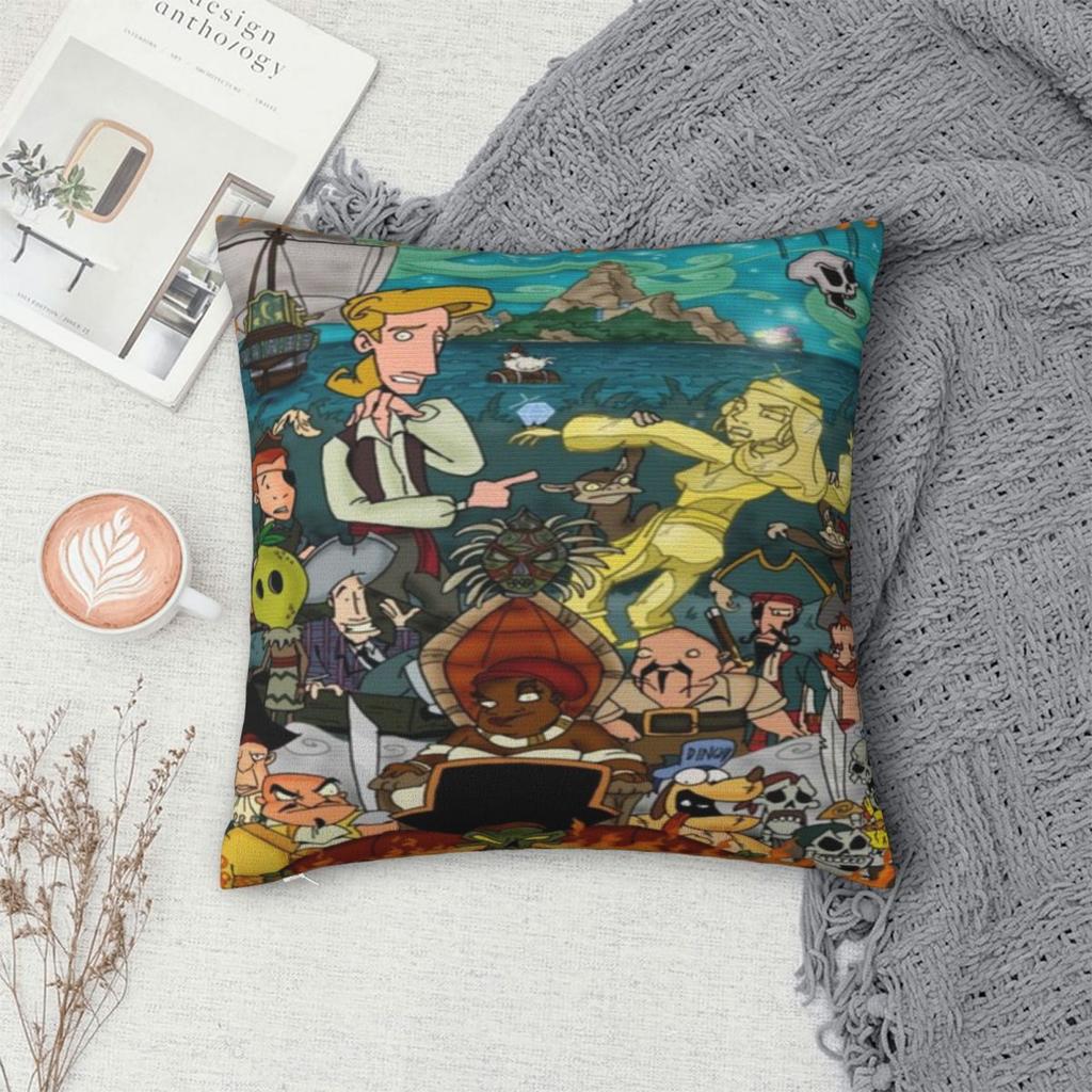 Secret Of Monkey Island Square Pillowcase Cushion Cover Pillow Case Throw Pillow Cover for Home Bedroom Car