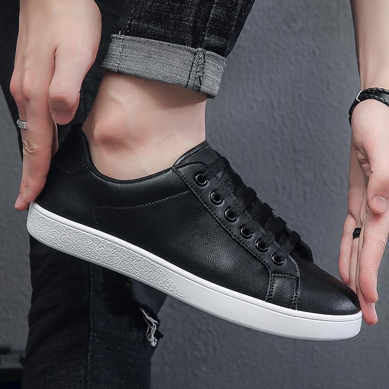 

Модные белые туфли мужские повседневные туфли из искусственной кожи мужские кроссовки крутые уличные туфли для мальчиков брендовая мужская обувь осенняя плоская спортивная обувь 39