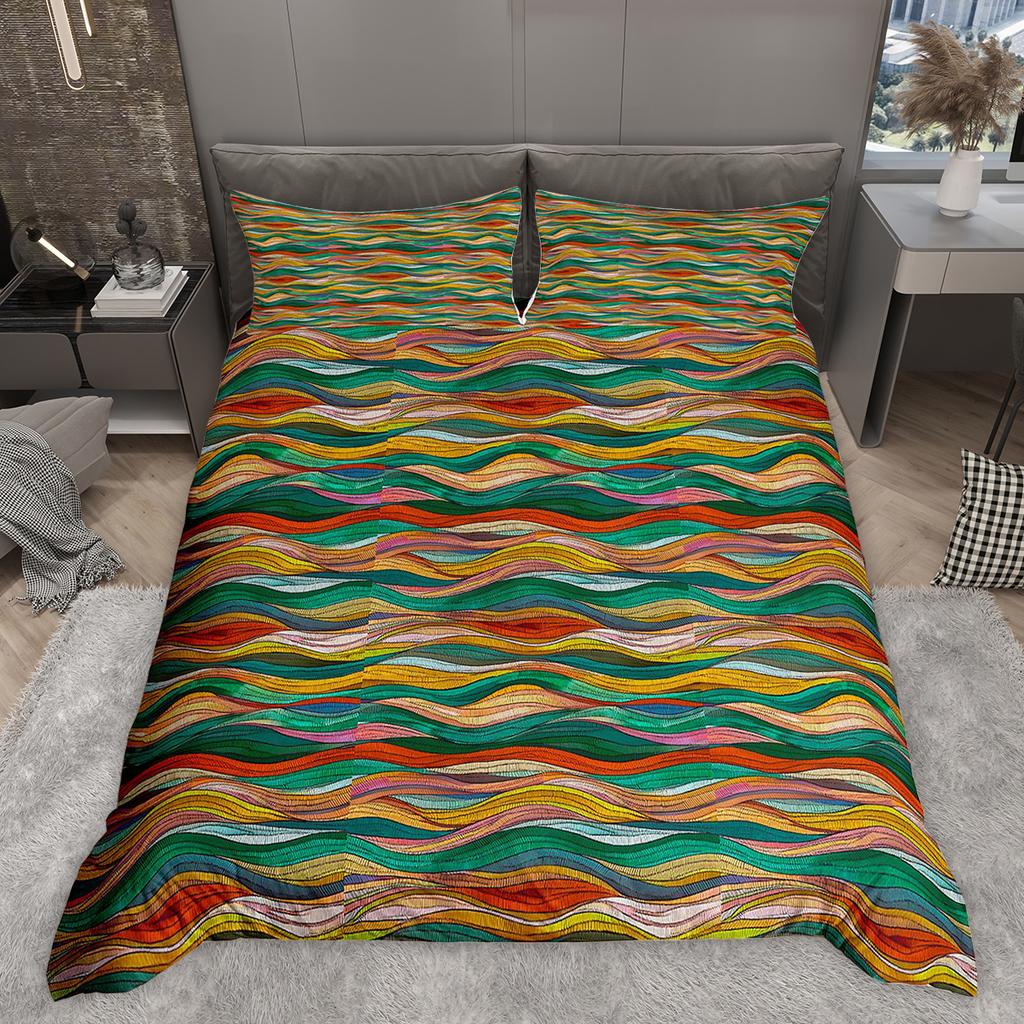 Comforter Homewish Abstract Geometric Stripe Line Bed Set Modern Contemporary Artwork Set