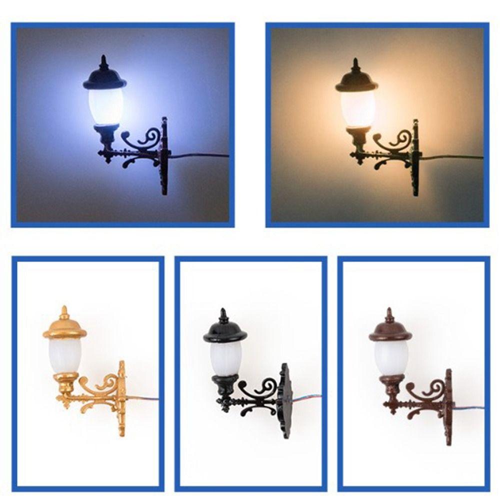 3V White/Warm Light Model ABS Metal Material Garden Yard Led Light New Dollhouse Wall Lamp