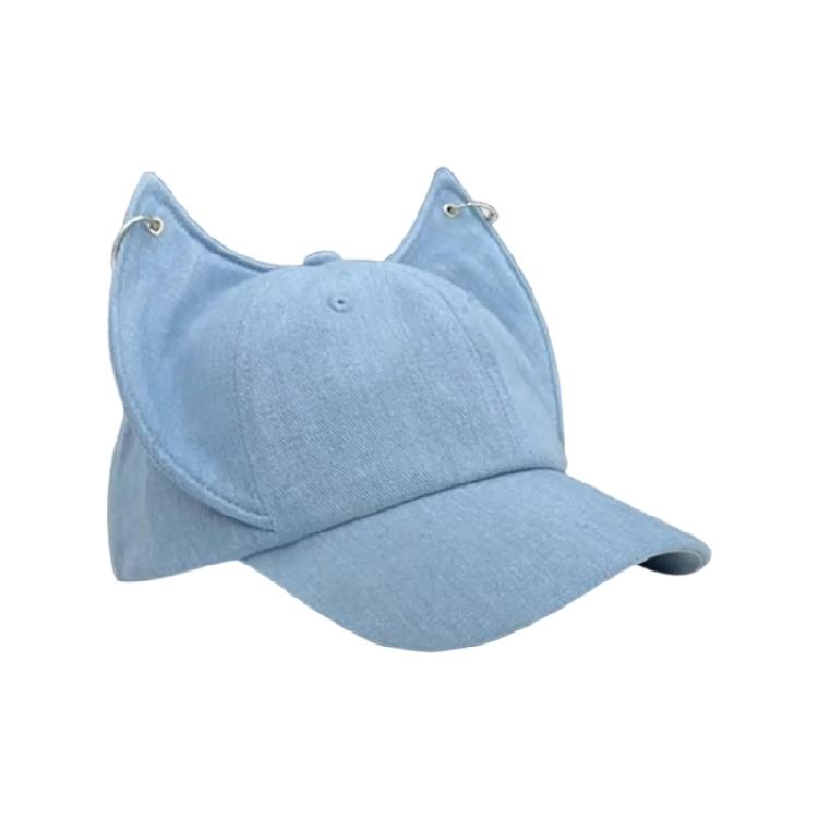 Versatiles Denims Baseball Hat Casual Ear Baseball Hat Wide Border Windproof Hat for Outdoor Activity