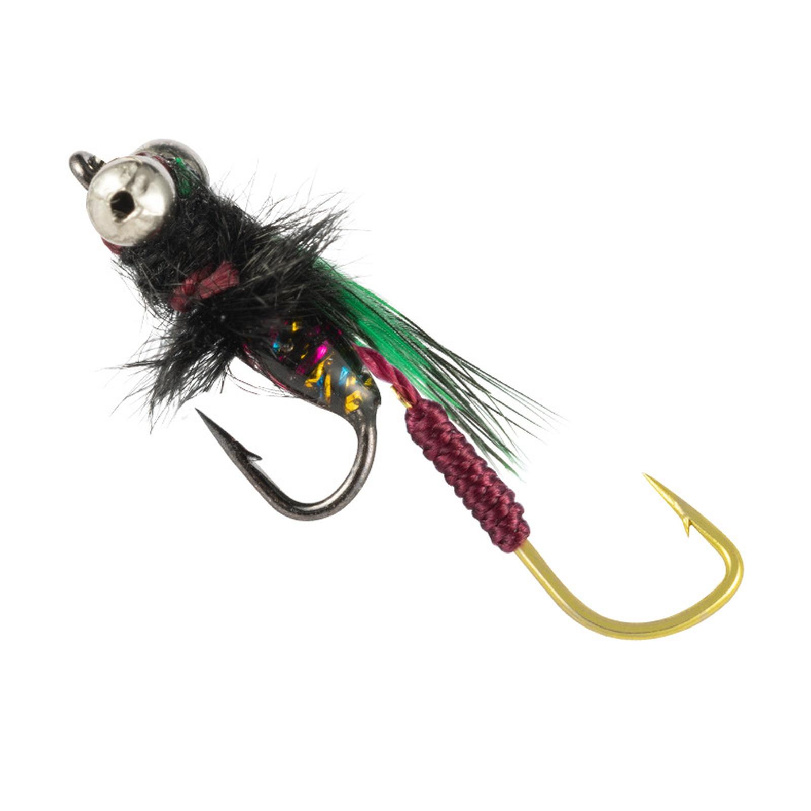 5-Piece Fly Fishing - Worm Trout , Trout Jigs, Fast Sinking , Insect , Fly Fishing Exclusive 12#14#16#18#