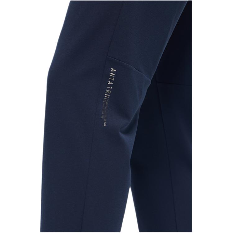 Anta Slim Fit Comfortable Stretch Lightweight Jogger Knit Sports Pants Men Bottoms Midnight-Blue 152427302-1