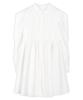 Kobe Lettuce Tunic Mini Long Summer Peplum Shirt Medium Women's Dress, Sleeve, Dress, Off-White [E3382],