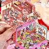 Tier 3D DIY Szene Aufkleber Chinesisches Neujahr Landschaftsgestaltung Hütte Aufkleber Stapelbares Aufkleben Geburtstagsgeschenk für Kind Kind