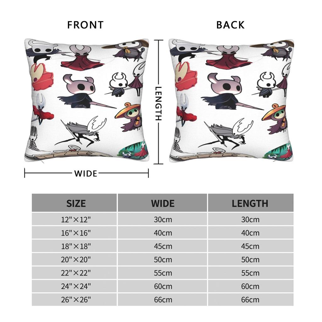 Hollow Knight Cartoon Game Knight and Hornet Pillow Cover Soft Cushion Cover Vintage Pillow Case For Living Room Bed Chair