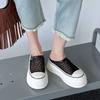 Summer new baotou mesh rhinestone slippers women's shell head outer wear thick bottom heightening muffin half slippers