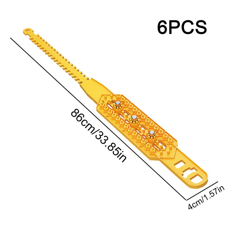 Auto Schneekette 6x Anti-Rutsch Schneeketten Winterfahrt Sicherheitskette Anti-Rutsch Schneeketten Verdicken Leichtgewicht Schneegriffe Für