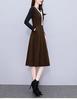 2026 Autumn/Winter Elegant Hepburn Style Slimming Patchwork Mid-Length Dress