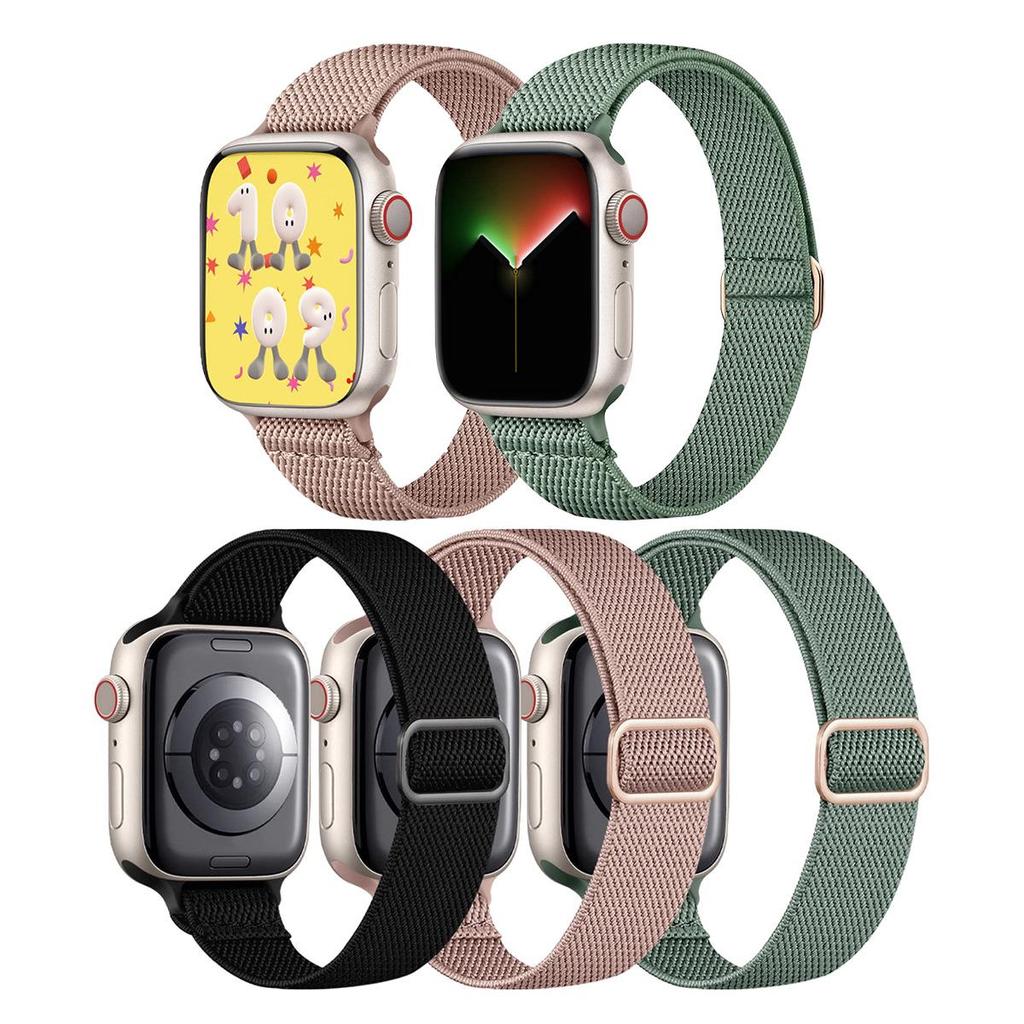 Apple Watch SE87654 Damen Nylon Elastisches Armband - Passend für kleine Handgelenke, Ultra Armband