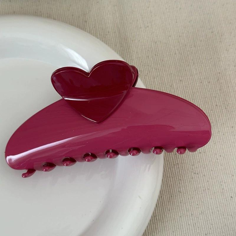1 Stück Liebe Haarspange Dopaminfarben Serie Haifischklemme für Damen Kopfschmuck Haarkrallen Hochsteckfrisur Haarnadel Geeignet für den täglichen Gebrauch