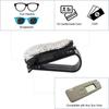 2PCS Bling Bling Rhinestone Diamond Sun Visor Glasses Fastener Clip Sunglasses Eyeglasses Holder Portable Clip Auto Car Ornament