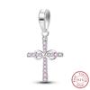 Original Charms Beads Pendants 925 Silver Classic Angel Cross Charm Fit Bracelets DIY Fashion Jewelry Making for Women